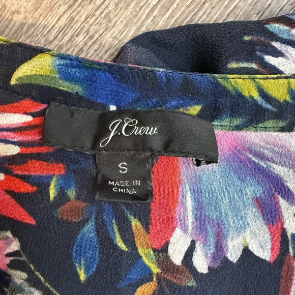 J. Crew Silk Floral Pleated Popover Blouse Small - Picture 8 of 13
